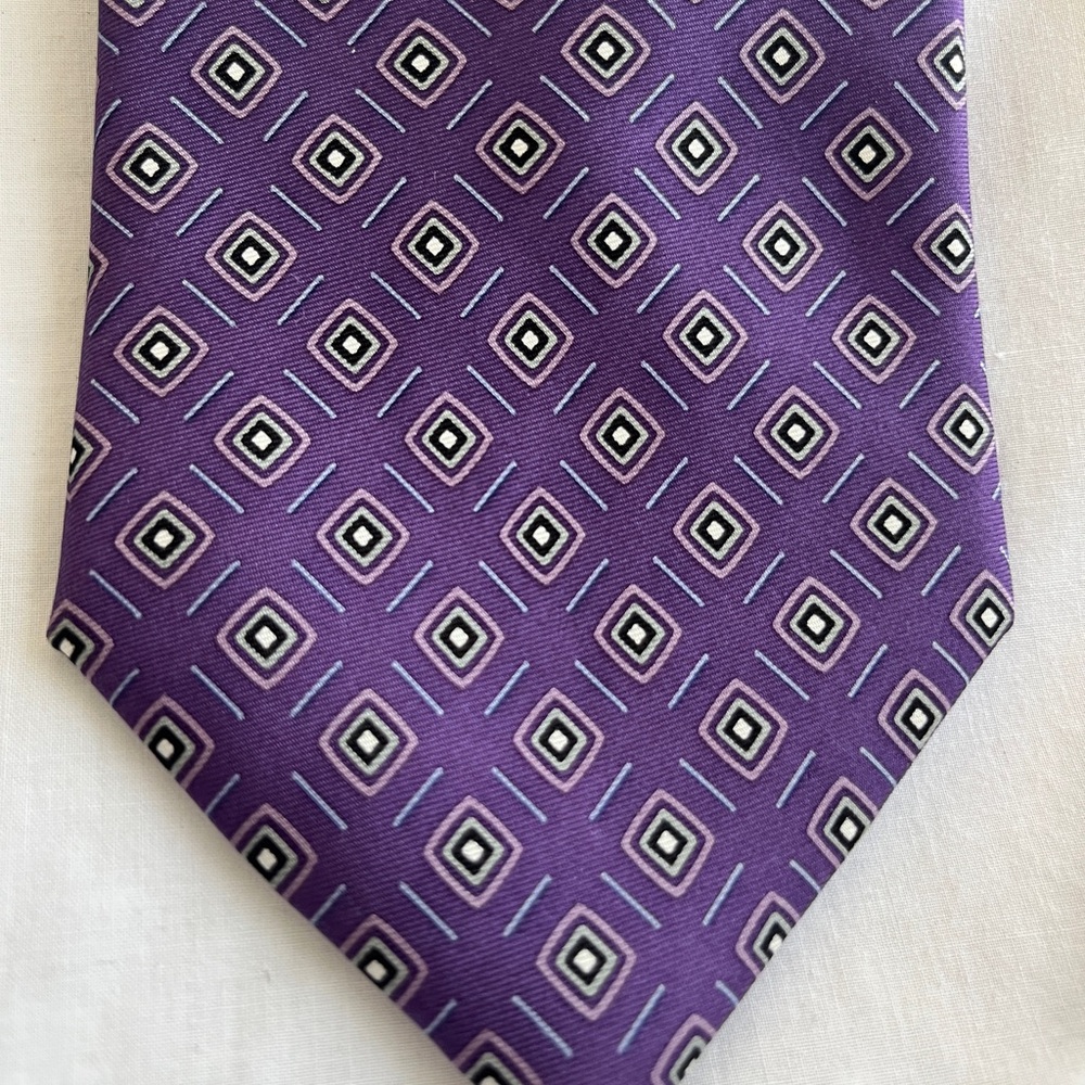Brooks Brothers Purple Geometric Men's Tie